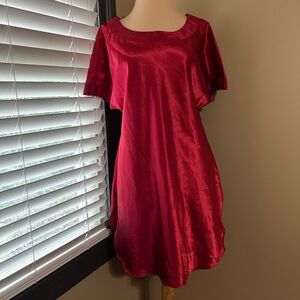 Victoria's Secret Gold Label Satin Red Mini Sleep Dress